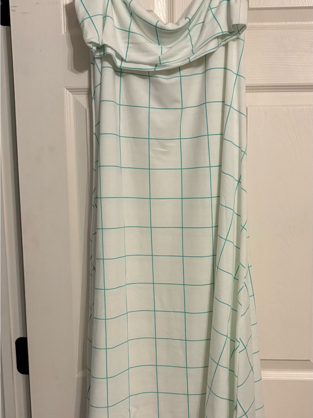 LuLaRoe Mint Grid Maxi Skirt
